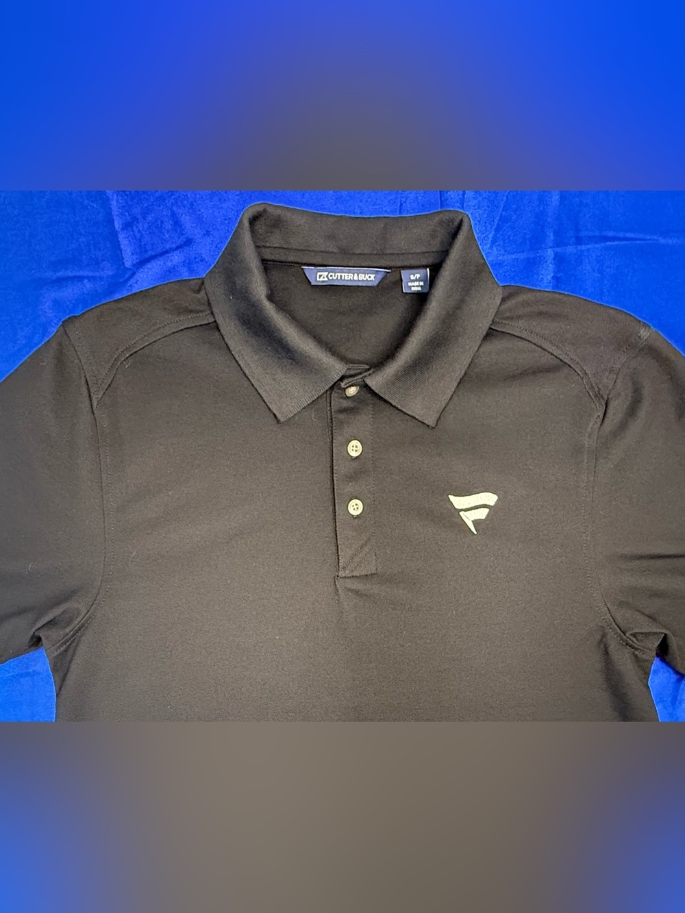 Cutter & Buck Fanatics Logo Black Polo Men’s Small